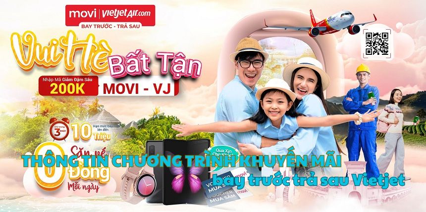 Thông tin chương trình khuyến mãi bay trước trả sau Vietjet