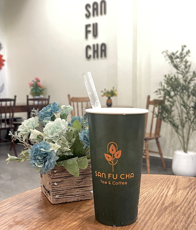 Trà sữa San Fu Cha.