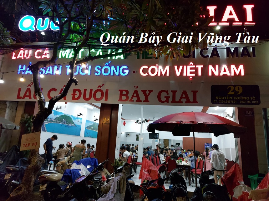 Review quán Bảy Giai Vũng Tàu, menu quán Bảy Giai có gì ngon.